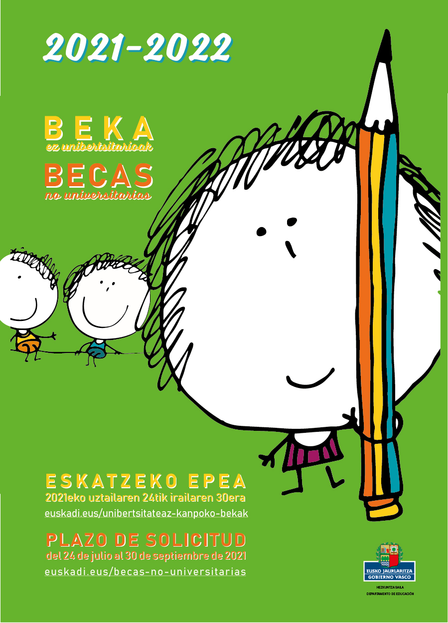 2021/22 Ikasturteko beka deialdiaren epea irekita dago 