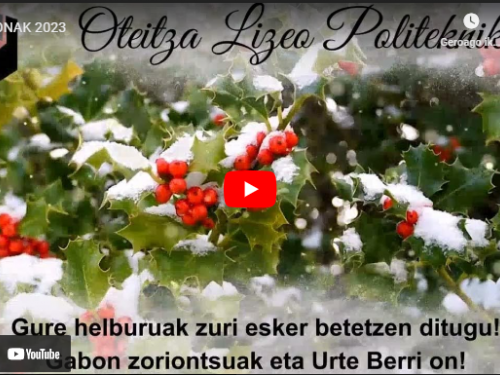 Gure helburuak zuri esker betetzen ditugu!